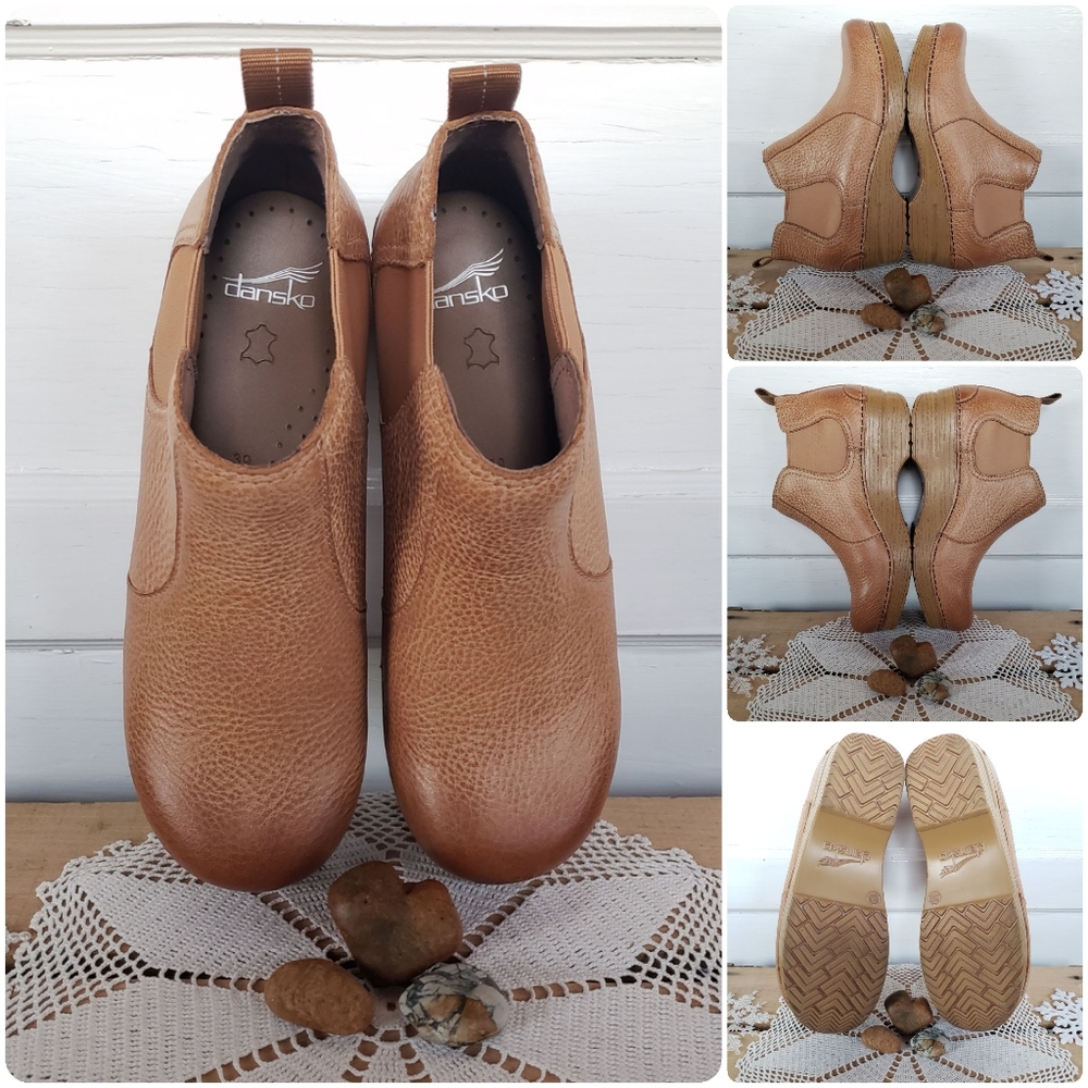 Dansko FRANKIE Honey Pro Clog Bootie Chelsea Ankle Burnished Boho 36 37 38 39 40 - Picture 12 of 16